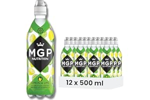 MAX GOLF PROTEIN MGP Sugar Free Hydration Drink With Essential Vitamins, Pack of 12, Sports Recovery Electrolytes, Low Carbs, Fat & Gluten Free, Vegan Friendly, Vitamin C, B3, B5, B1, B6, B12 Supplement, Lemon & Lime