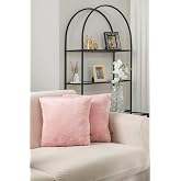 Formeya &Ccedil;ift Tarafı Wellsoft Kumaş 2'Li 44X44 Cm Hediyelik Dekoratif Pel&uuml;ş Kırlent Kılıfı Yastık Kılıfı Pudra
