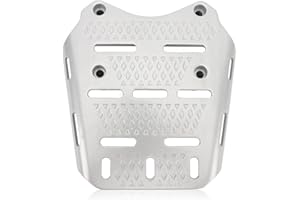 GARSENT Motorcycle Luggage Rack for PCX 125 150 160 2014-2024, CNC Aluminum Alloy for PCX 125 150 160 2014-2024 Rear Luggage Rack Holder Shelf, Extra Storage Space (Silver)