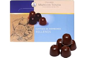 Chocolates Marcos Tonda - Caja De Bombones Rellenos | Bombones Para Regalar | Caja Bombones 150 G | Caja De Chocolates Para Regalar | Bombones Chocolate Negro
