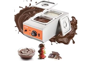 VEVOR Schokolade Schmelztiegel Kommerzielle Elektrische Schokolade Schmelzgerät 800 W, Schmelztiegel Schmelztiegel Edelstahl,