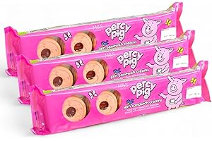 GENERIC M&S Percy Pig Jam Sandwich Creams Biscuits with Raspberry Jam Marks & Spencer 150g - 3 Pack in a Premier Life Store Box