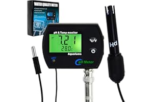 GAIN EXPRESS Medidor De Monitor Continuo De PH Y Temperatura 2 En 1 Con Retroiluminación Electrodo Reemplazable …