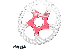 NEWGOAL Disco freno per bicicletta, 160 mm, 180 mm, 203 mm, per mountain bike, rotore a disco (rosso 160 mm)