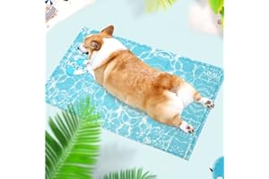 PAWTASY Tappetino Refrigerante per Cani e Gatti Tappeto Rinfrescante in Gel Non Tossico Materassino Raffreddamento per Animali Perfetto per Cani e Gatti in Estate L 90 x 50 cm