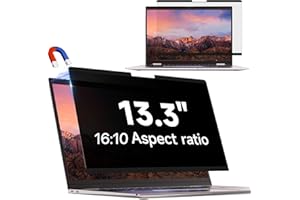 IPROKKO Filtre de Confidentialité Magnétique Pour Ordinateur Portable 13.3 Pouces 16:10, Anti-lumière Bleue, Anti-éblouissement, Film de Confidentialité Pour Hp/Dell/Acer/Lenovo/ThinkPad/Asus