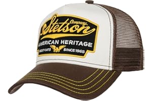 Stetson Car Club Trucker Cap czapka damska/męska – z bawełny – jeden rozmiar (55 – 60 cm) – regulowana czapka z siateczki – Snapback z przewiewnym zasilaczem sieciowym – wielokolorowa czapka z