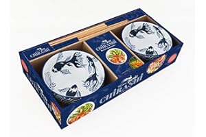 Mon petit chirashi: Coffret avec 1 livre de recettes Mon petit chirashi, recettes gourmandes, 2 bols en céramique et 2 paires de baguettes en bois