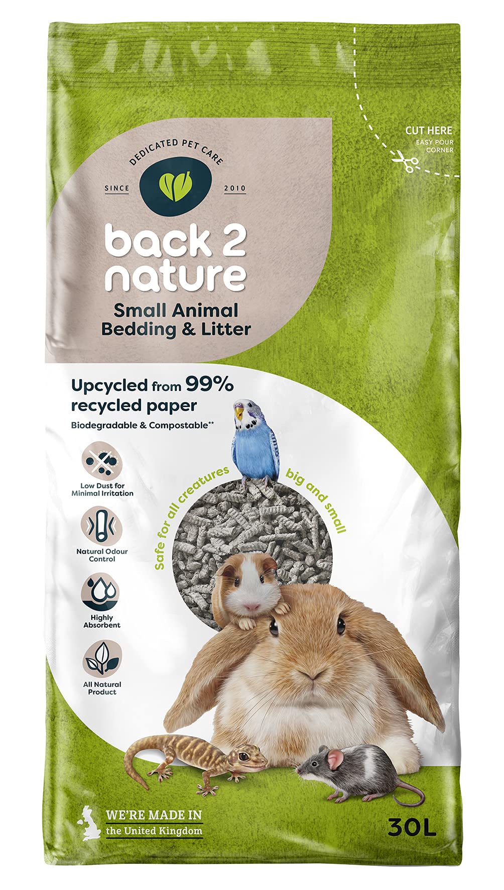back-2-nature Small Animal Bedding and Litter 30L