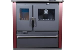 ‎NANA IF EEK A+ Verso CS Plus Küchenofen Kaminofen Holzherd 7.7 kW - Bordo