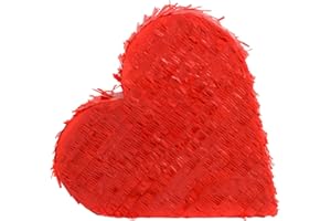 ALSINO Pignatta Pentolaccia a forma di Cuore Rosso da Riempire per Adulti o Bambini Pentolaccia per Festa Matrimonio Compleanno Anniversario Pinata Addio al Nubilato Celibato