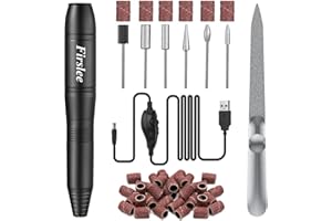 BELOVING Nagelfräser, Elektrische Nagelfeile Fräser für Gelnägel, Acrylnägel und Shellac, 20000 U/min Verstellbare Geschwindigkeit Tragbares Vielseitigem Maniküre Pediküre Set, schwarz
