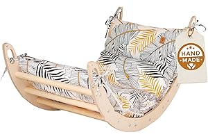 WoodsCraft Arche d'Escalade pour Bebe et Enfant avec Coussin Hypoallergénique | Arche Montessori Bebe - Arche Escalade | Jeux Montessori: Escalade Enfant Interieur