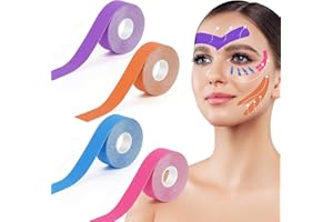 Finetoknow Face Lifting Tape, 4 Stück Anti Falten Pflaster, Lifting Tapes Gesicht, Anti Falten Gesichtstape für Glatte Augen,Zornesfalte Pflaster, Multifunktional Face Tape für schlupflider stripes