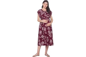 AV2 Women's Viscose Anarkali Maternity Feeding Kurti