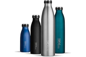 ‎720°DGREE 720°DGREE Edelstahl Trinkflasche “milkyBottle” - 750ml - BPA-Frei, Auslaufsicher, Kohlensäure geeignet - Thermosflasche für Sprudel, Sport, Uni, Schule, Fitness, Outdoor, Camping
