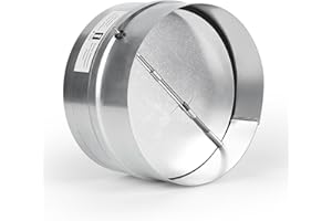 LALAGO Ø150 mm Clapet Anti Retour Automatique, Clapet Anti-Retour avec Caoutchouc d'Étanchéité Joint Caoutchouc pour Hotte Aspirante et Canal de Ventilation