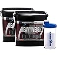 Boditronics Mass Attack Heavyweight Mass Gainer Powder with Free Shaker, High Protein and High Calorie Weight Gainer Protein Powder 5g Creatine, BCAA, Glutamine & Beta Alanine (Strawberries & Cream)
