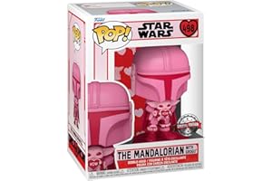 Funko POP! Star Wars #498 Exclusive Valentine The Mandalorian with Grogu w/ Free Acrylic Case