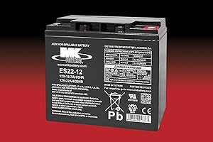 MK BATTERY MK Powered Battery ES22-12 12 V 22 AH
