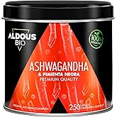 Ashwagandha Capsulas Orgánica 2160mg - 250 Cápsulas Vegetales - Raíz de Ashwagandha con Pimienta Negra - Sin Aditivos - Witha