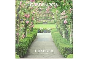 DRAEGER PARIS 1886 - Duży kalendarz ścienny 28 x 29 cm 2026 - motyw ogrodowy - 12 miesięcy, papier FSC, odłączana grafika