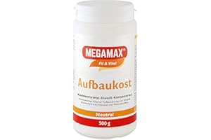 ‎MEGAMAX NUTRITION MEGAMAX Aufbaukost 500g Neutral - Astronautennahrung zur Kräftigung und zunehmen bei untergewicht - Trinknahrung hochkalorisch für Gewichtszunahme - Lactosearm -