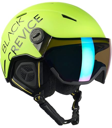 Casco Da Sci BLACK CREVICE Calgary Con Visiera | Stile Pilota, Regolabile E Traspirante - Per Uomo E Donna