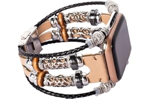 KONAFEI Kompatibel für Apple Watch Armband 45mm 44mm 42mm 41mm 40mm 38mm 49mm Klassische Leder Ersatzband Armbänder mit Edelstahl-Verschluss für iWatch Series 9/8/7/SE/6/5/4/3/2/1/Ultra