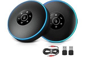 EMEET Altoparlante Bluetooth M220 per conferenze da 8 a 16 persone, con dongle, 4 microfoni da 360º, riconoscimento vocale per zoom, Teams, comunicazione VoIP PC, ecc.