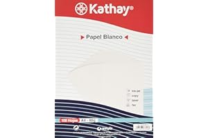 Kathay 86600070, 100 Blatt weißes Papier, A4, 80g, geeignet für Drucker, Ink-Jet, Copy, Laser und Fax