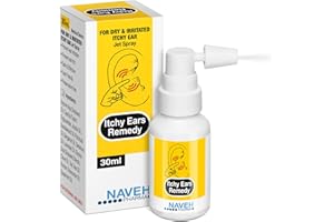 NAVEH PHARMA Itchy Ears Remedy: Ear Cleaning and Itch Relief | Treats All Causes of Ear Itchiness | Jet Ear Spray for Eczema Treatment and Clogged Ear Relief | Ear Wax Remover & Ear Wash (30 ML)