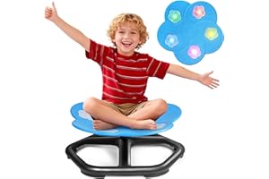 Handwell Sensory Spinning Chair for Autism with Built-in Lights & Music,Flower-Shaped Kids Swivel Chair, 360° Spinning Seat, Autistic Adhd Toys,Christmas/Birthday for Boys Girls Aged 3 4 5 6 7 8+