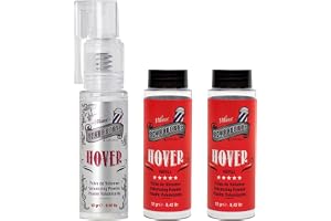 Beardburys Hover Hair Styling Powder for Men, 2 Refills x 12g | Matte texture powder with root lift and volume for fine hair.