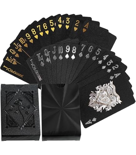 Trendcool Poker Card, Card Games, Table Poker Card Game with Wooden Box ( Gold Black Box