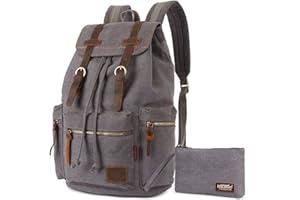 KAUKKO plecak damski, męski, biznesowy, z kieszenią na laptopa – w stylu vintage, daypack na uczelnię i na co dzień