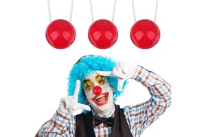 jojofuny 3 stücke Clownnasen Für Erwachsene Rudolph Leuchten Clownsnase Für Erwachsene Clown Nasen Glühende Rote leistung Clownnase Für Kinder Fasching KostüM ZubehöR