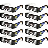 QIWEI Solar Eclipse Glasses ISO 12312-2 Approved Cardboard Pack 10