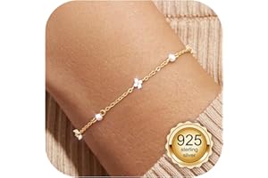 LOLIAS Armband Silber 925 Damen Silber/Gold/Rosegold Armkette Damen mit Kugeln/Perlen Wasserfest Armbänder Schmuck Damen Mädchen