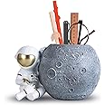 Kimdio Pen Holder, Astronaut Stand for Desk Pencil Holder, Resin Desk Organizer Decorative Accessories Ideal Gift for Office, Classroom, Home
