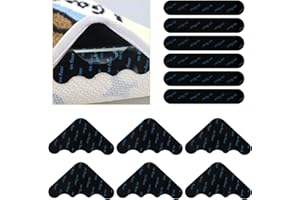 EASYKEENECOM Teppich Antirutschunterlage, 12 Stück Antirutschmatte für Teppich, Dreieck Rutschmatte für Teppich Waschbarer Wiederverwendbarer, Anti Rutsch Teppichunterlage Aufkleber Starke Klebrigkeit