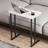 interGO Metal Ayaklı Laptop Sehpası Koltuk Sehpası Kahvaltı Masası &Ccedil;alışma Sehpası - Beyaz