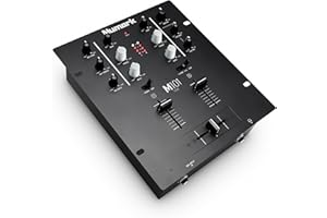 Numark M101USB - 2-Kanal DJ-Mixer, Rack-montierbar mit 2-Band EQ, integriertem Audio Interface, Mikrofoneingang und austauschbarem Crossfader
