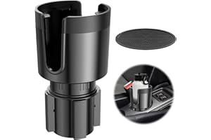 DAKLUNAR Soporte para bebidas para coche, soporte para bebidas con base ajustable y soporte superior para bebidas, soporte universal para tazas ajustable, soporte para botellas de agua para coche (redondo)