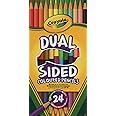 CRAYOLA Dual-Sided Colouring Pencils - Assorted Colours (Pack of 12), Half the Pencil, Twice the Colouring Fun! Ideal for Kids Aged 3+