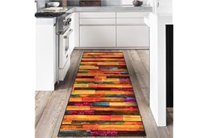 LYYK Läufer Flur 60x150cm waschbarer Teppich Kurzflor-Teppich Schlafzimmer Küchenteppich mit Gummirücken läufer rutschfest für Flur Entryway Wäsche Daneben