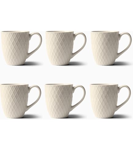 Villa d'Este Home Tivoli Set of 4 Mug 360 ml Stoneware with Villa d'Este Home Tivoli Set of 4 Mug 360 ml Stoneware with