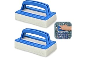 Dereine Lot de 2 brosses de nettoyage pour piscine - Éponge - Brosse à algues - Convient pour nettoyer la saleté et la mousse - Pour spa, petite piscine, baignoire
