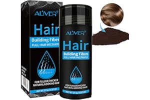 FSLHCY Fibras Capilares 27.5G Polvos Marron Oscuro para Hombres, Microfibras en Polvo de Queratina Tapa la Calvicie de forma Natural e Disimula la falta de Cabello