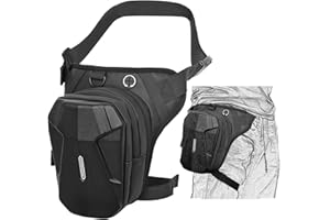 BANGDILS Riñonera para Motocicleta, riñonera para Motocicleta, riñonera para Senderismo de Motocicleta para Hombres y Mujeres, riñonera Resistente al Agua con Carcasa Dura de EVA